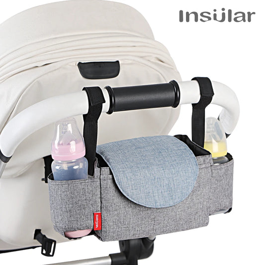 Versatile Baby Stroller Organizer with Multiple Compartments for Bottles and Essentials