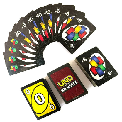 UNO Show 'Em No Mercy Edition Card Game with Ruthless and Unapologetic Gameplay for Competitive Fun