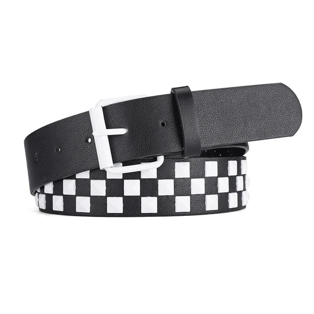 Personalised Rivets PU Leather Belt Men and Women Universal Multi-colour Optional Fashion Hip-hop Punk Belt lns Style