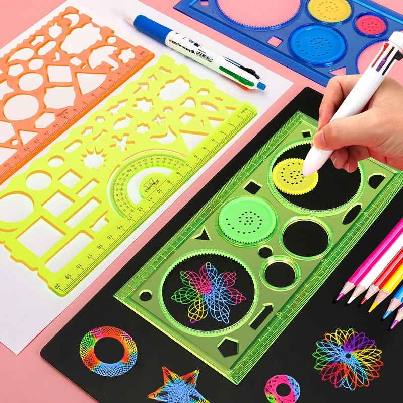 Complete Geometric Drawing Set for Creative and Educational Fun