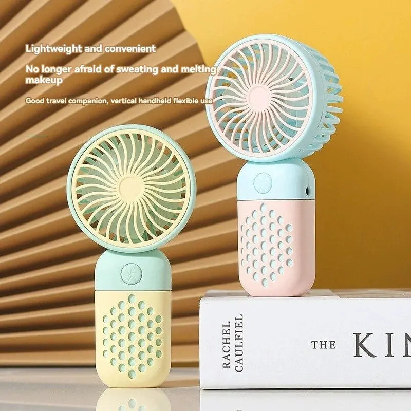 Portable Mini Handheld Fan with Rechargeable Battery, Lightweight Design, and Quiet Operation for Personal Cooling