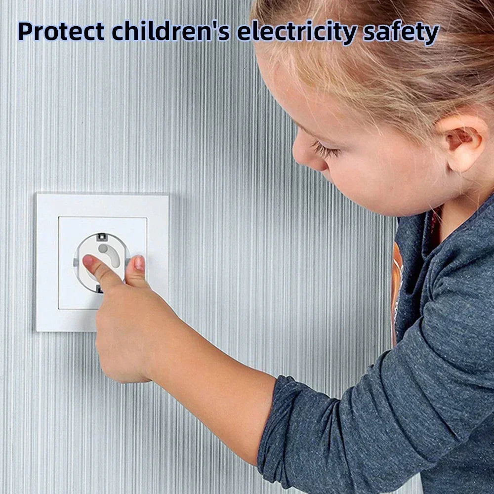 10-Pack Baby Proofing Outlet Covers with Rotating Mechanism for Enhanced Electrical Safety