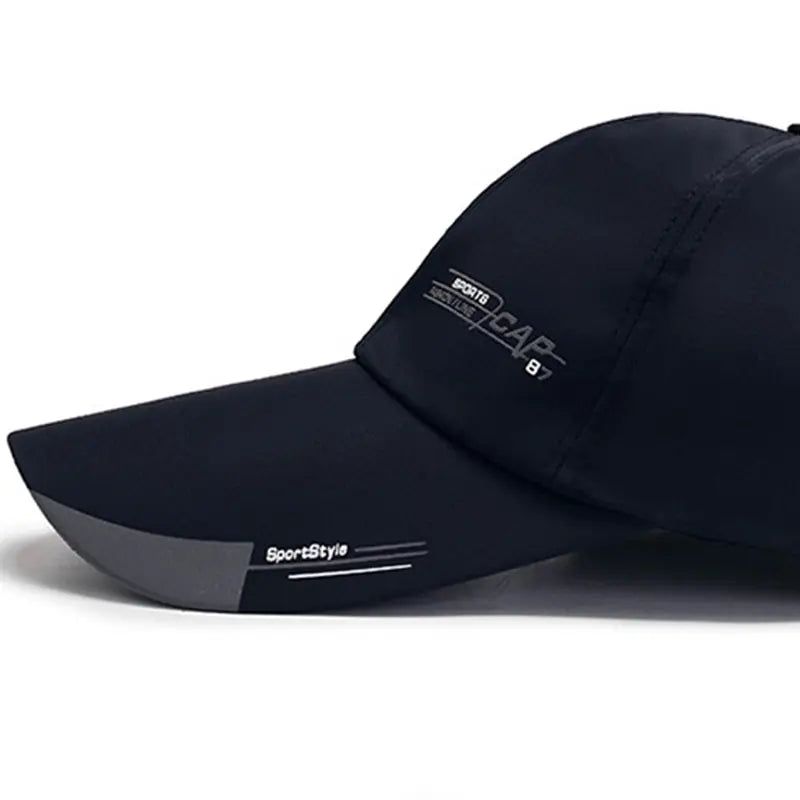 Lightweight Sports Cap with Breathable Fabric and Reflective Details for Outdoor Activities