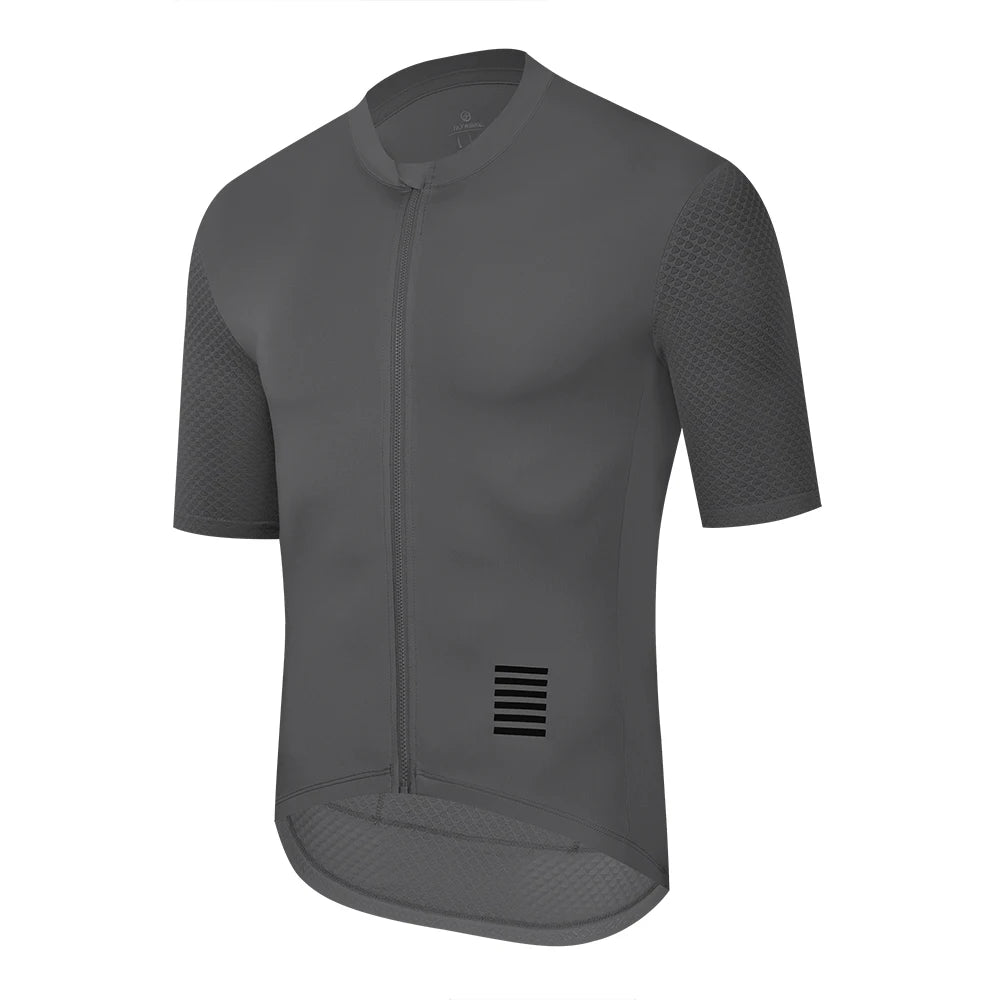 Men's Short Sleeve Cycling Jersey with Breathable Mesh Panels, Full Zip Closure, and Moisture-Wicking Fabric for Optimal Comfort and Performance