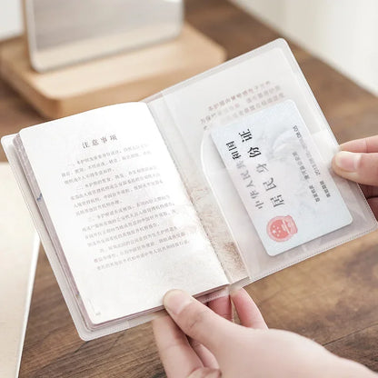 Transparent Passport Holder for Travel, Durable and Waterproof Cover with Clear View Design for Easy Identification and Protection