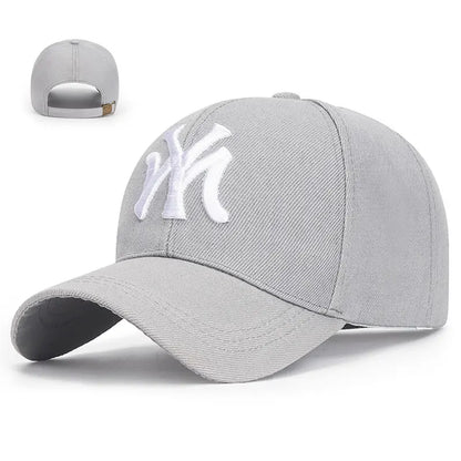 Embroidered Initial Baseball Cap with Adjustable Strap for Casual Outdoor Wear