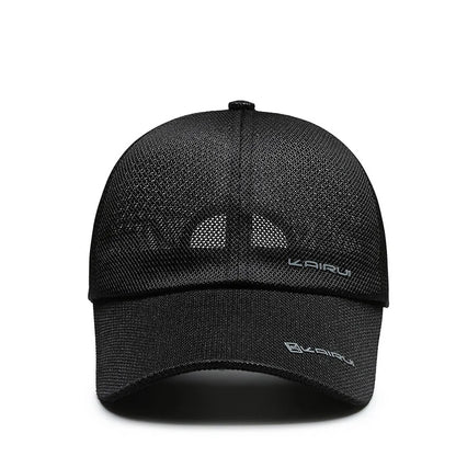 Breathable Mesh Baseball Cap with Embroidered Logo and Adjustable Fit