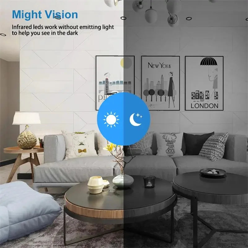 Compact HD 1080P Mini WiFi Camera with Night Vision, Motion Detection, and Wireless Connectivity for Enhanced Security Monitoring