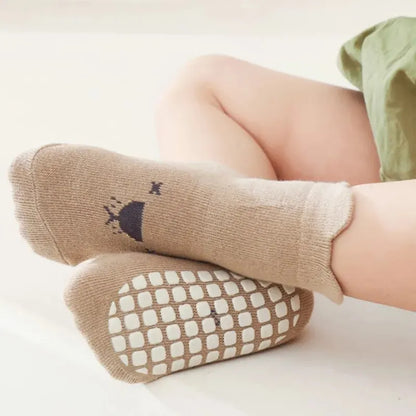 Non-Slip Animal Print Baby Socks – Soft and Comfy Grip Socks for Infants and Toddlers with Cute Animal Designs