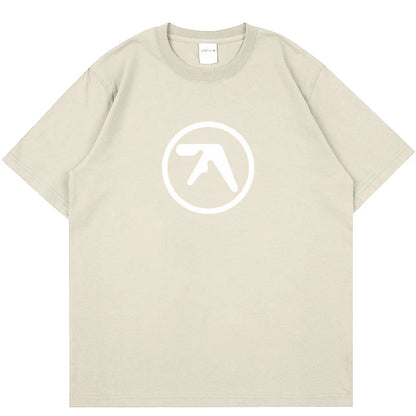 **Men's Short Sleeve 3D Print Aphex Twin Logo O-Neck T-Shirt**