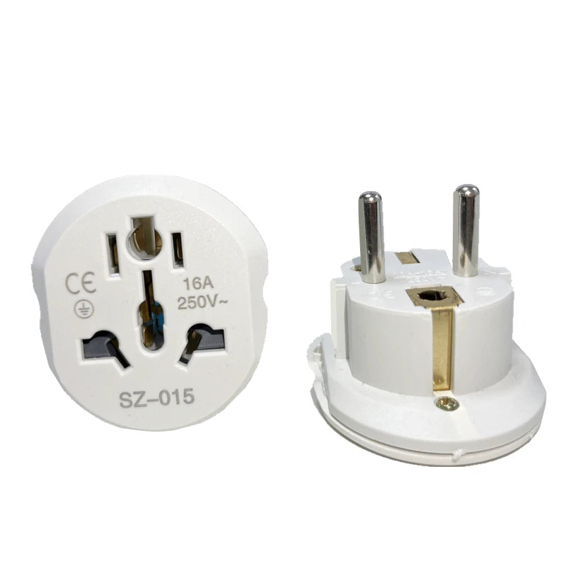 Universal Travel Power Adapter Plug with 16A 250V Rating, CE Certified, and Multi-National Compatibility for Safe and Convenient Electrical Connections