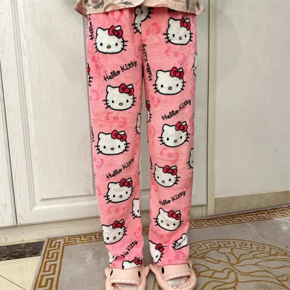 Comfy Hello Kitty Lounge Pants for Kids – Soft and Cozy with Adorable Cartoon Print