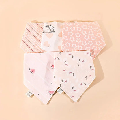 Baby Bandana Bibs with Cute Patterns and Soft, Absorbent Material for Drool and Feeding Protection