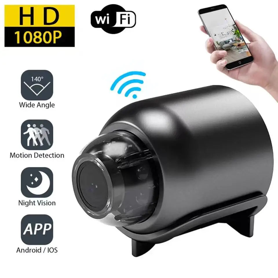 High-Definition 1080P WiFi Security Camera with Wide Angle, Motion Detection, and Night Vision for Android and iOS Apps