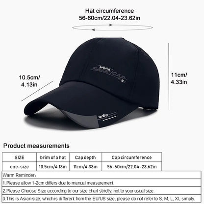 Lightweight Sports Cap with Breathable Fabric and Reflective Details for Outdoor Activities