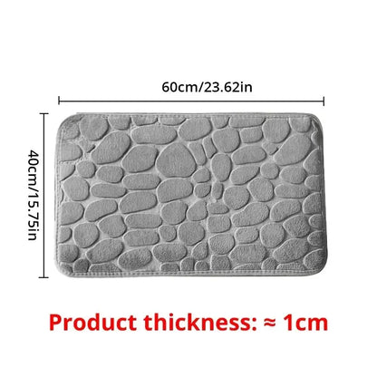 Soft and Absorbent Memory Foam Bath Mat with Non-Slip Backing and Textured Design for Comfortable and Safe Bathroom Uses