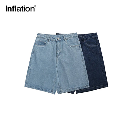 Men's Loose-Fit Knee-Length Denim Shorts for Casual Streetwear Style