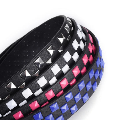 Personalised Rivets PU Leather Belt Men and Women Universal Multi-colour Optional Fashion Hip-hop Punk Belt lns Style