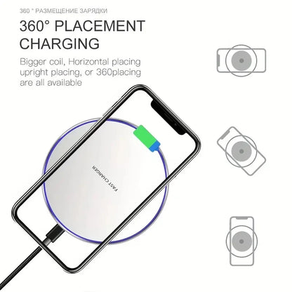 30W Fast Wireless Charger with Upgraded USB-C Port and Sleek Design for Rapid Device Charging