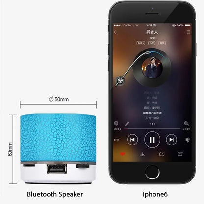 Bluetooth Speaker with Dancing LED Lights, Hands-Free Calling, and MicroSD Card Support for Portable Music Playback