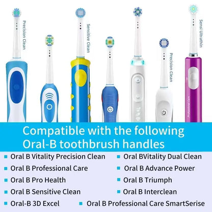 Pack of 16 Replacement Electric Toothbrush Heads with Soft Bristles and Precision Cleaning for Oral Hygiene