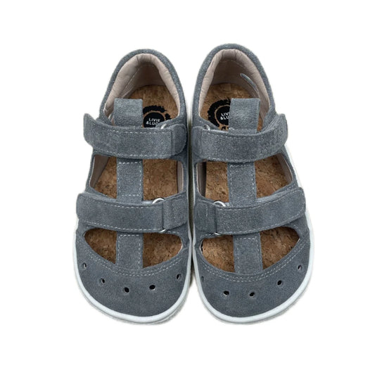 Stylish Kids' Suede Sandals with Triple Velcro Straps, Breathable Design, and Cushioned Cork Footbed for All-Day Comfort and Support