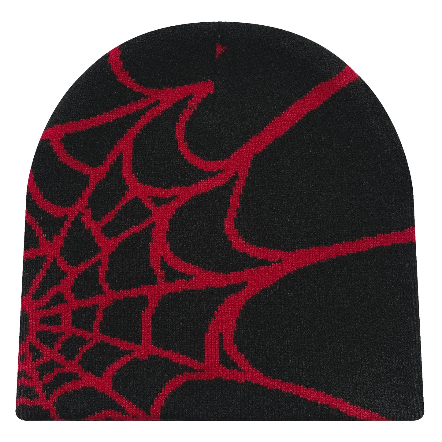 Spider-Web Patterned Knit Beanie, Soft and Stretchy Winter Hat for Unisex Casual Wear, Available in Multiple Color Options