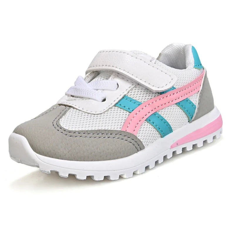 Stylish and Lightweight Children's Athletic Sneakers with Breathable Mesh Upper, Durable Rubber Sole, and Easy Velcro Closure for Active Play and Comfort