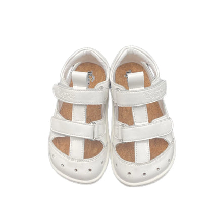 Stylish Kids' Suede Sandals with Triple Velcro Straps, Breathable Design, and Cushioned Cork Footbed for All-Day Comfort and Support