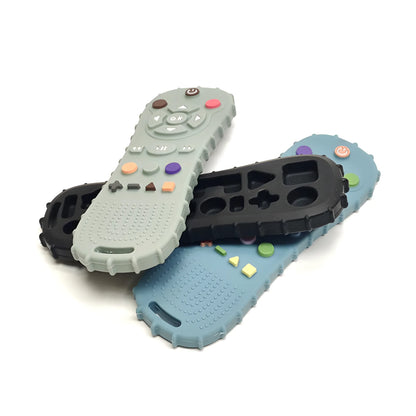 Ergonomic Silicone Remote Control Cover with Textured Grip and Colorful Button Accents