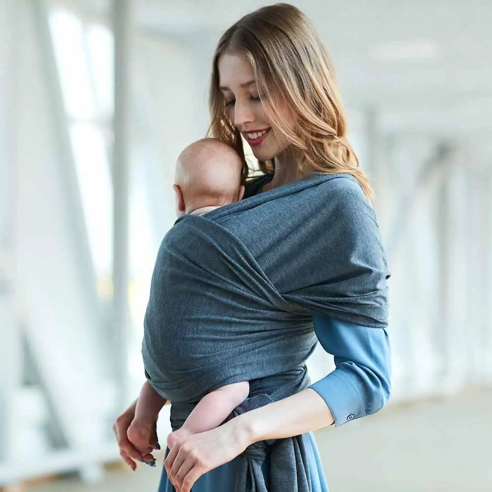 Soft and Breathable Baby Wrap Carrier with Ergonomic Design for Hands-Free Comfort and Secure Babywearing