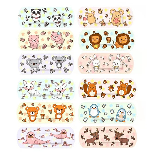 Adorable Animal Print Adhesive Bandages for Kids - Gentle and Comfortable Wound Protection with Cute Cartoon Designs for Fun and Healing