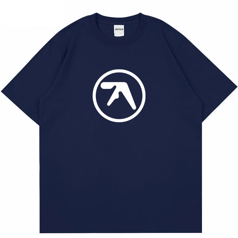 **Men's Short Sleeve 3D Print Aphex Twin Logo O-Neck T-Shirt**