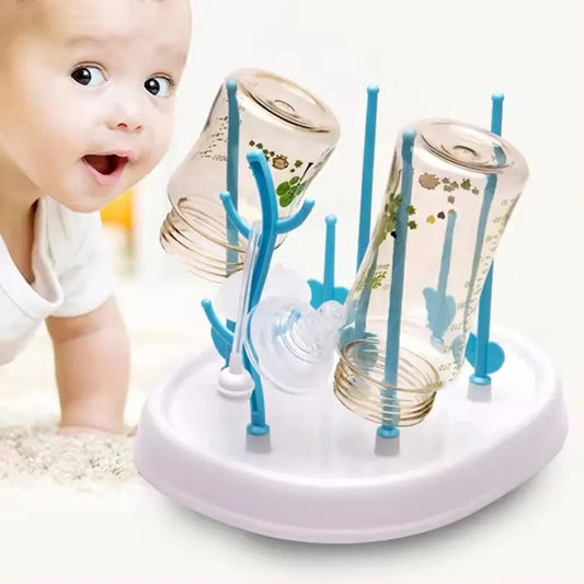 Baby Bottle Drying Rack with Removable Drip Tray and Multi-Functional Design for Easy Cleaning and Storage