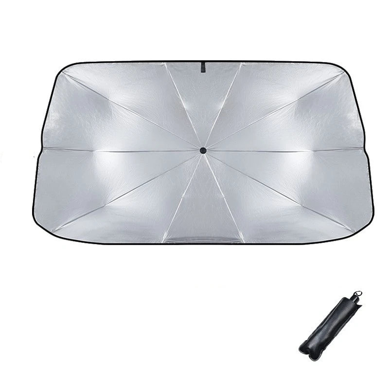 Foldable Car Windshield Sunshade Umbrella with UV Protection and Heat Insulation for Easy Storage and Installation