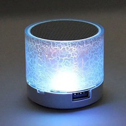 Bluetooth Speaker with Dancing LED Lights, Hands-Free Calling, and MicroSD Card Support for Portable Music Playback