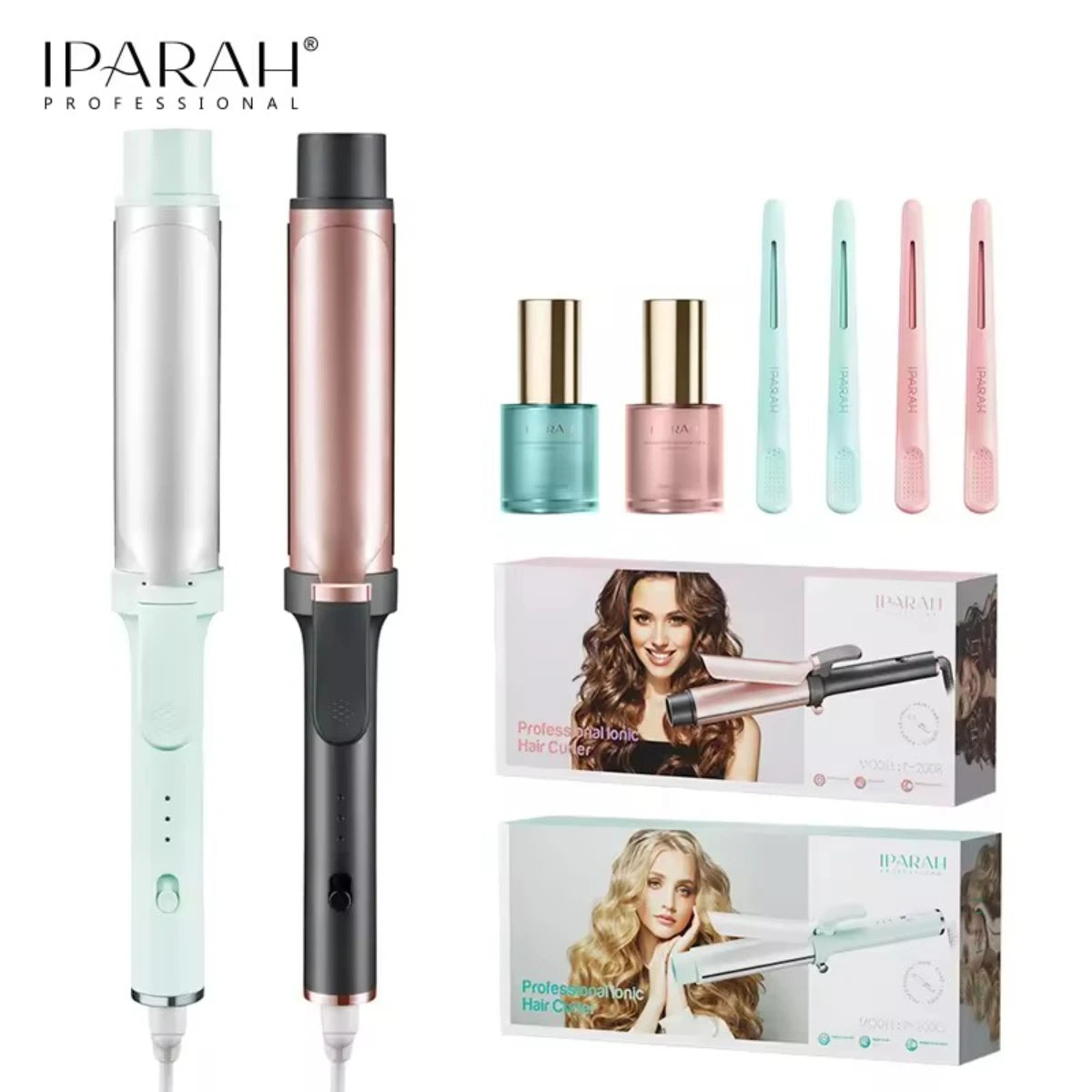 Professional Ceramic Curling Iron with Adjustable Temperature Control and Ergonomic Design for Smooth, Long-Lasting Curls