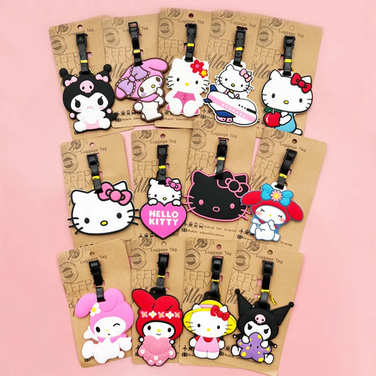 Cute Character Luggage Tags, Set of Cartoon-Themed Travel Accessories for Easy Bag Identification, Durable and Lightweight