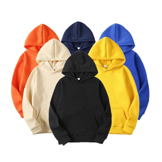 Unisex Casual Hoodie with Front Kangaroo Pocket and Adjustable Drawstring, Perfect for Everyday Wear