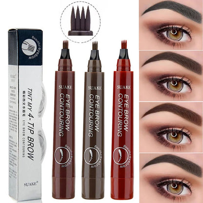 Microblading Eyebrow Pen with Precision 4-Point Tip for Natural-Looking Brows