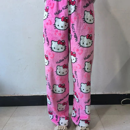 Comfy Hello Kitty Lounge Pants for Kids – Soft and Cozy with Adorable Cartoon Print