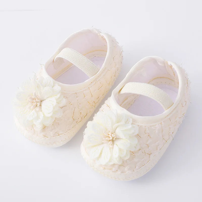 Soft Baby Mary Jane Flats with Large Bow Detail and Elastic Strap for Secure Fit