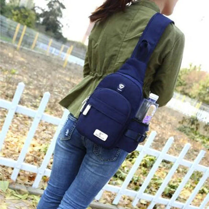 Versatile Crossbody Sling Bag with Multiple Compartments and Water Bottle Holder