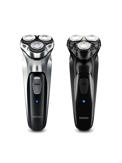 Electric Shaver with 3D Cutter Heads, Double Ring Blade Net, and Independent Floating Technology for Precision and Comfort in Shaving