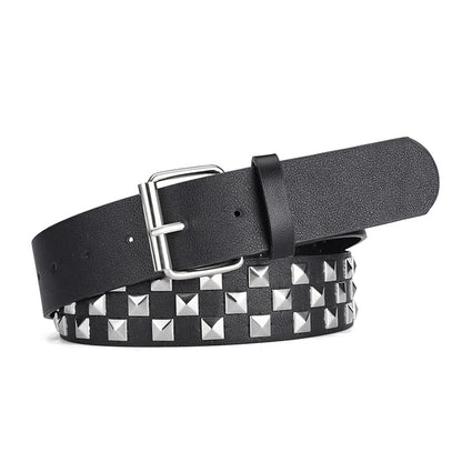 Personalised Rivets PU Leather Belt Men and Women Universal Multi-colour Optional Fashion Hip-hop Punk Belt lns Style