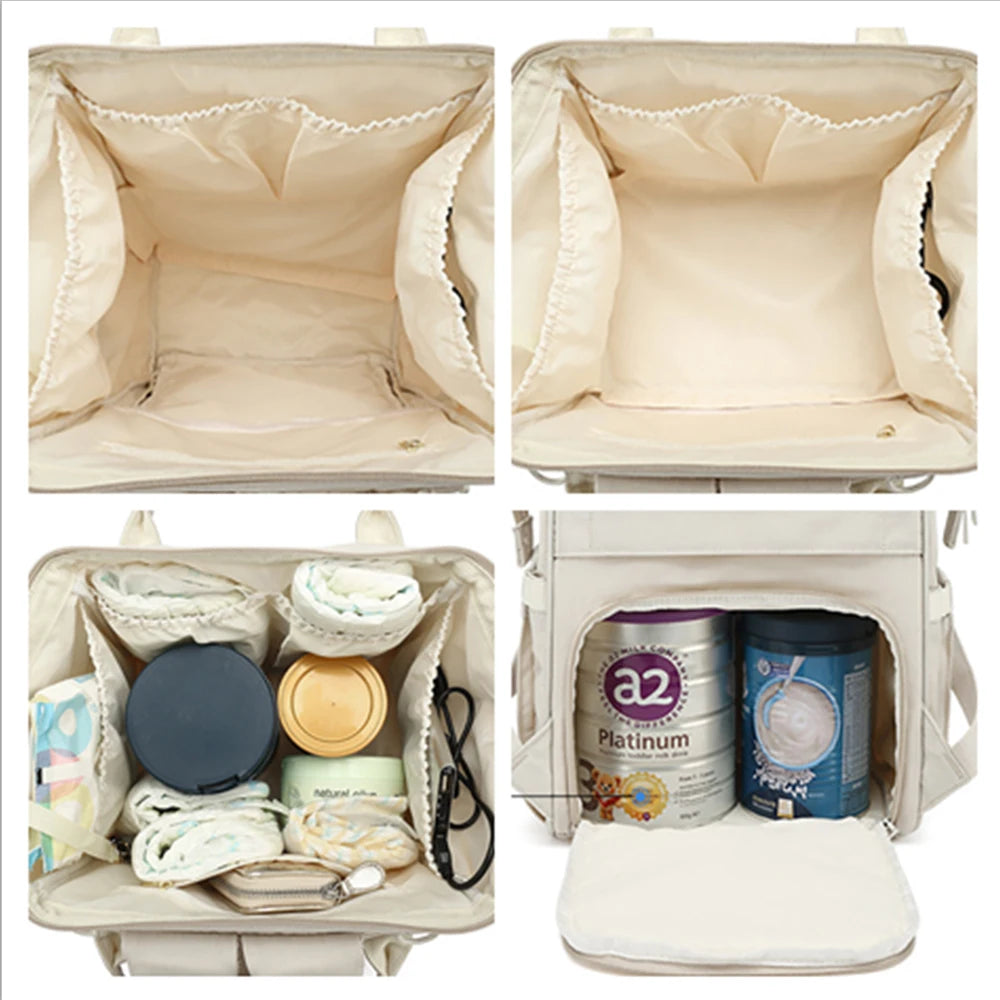 Spacious and Stylish Diaper Backpack with Multiple Compartments and Durable Fabric for Modern Parents