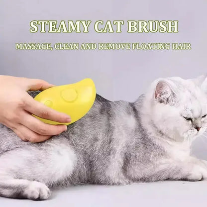 Pet Grooming Brush with Soft Silicone Bristles for Efficient Fur Removal and Gentle Massage for Cats and Dogs