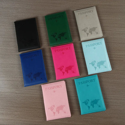 Durable Passport Holder with World Map Design for Travel Protection and Stylish Organization