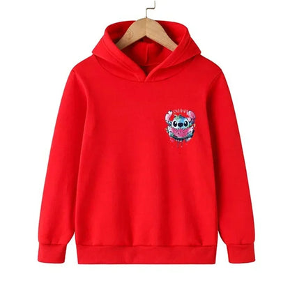 Adorable Cartoon Character Hoodie for Kids with Cute Graphic Design