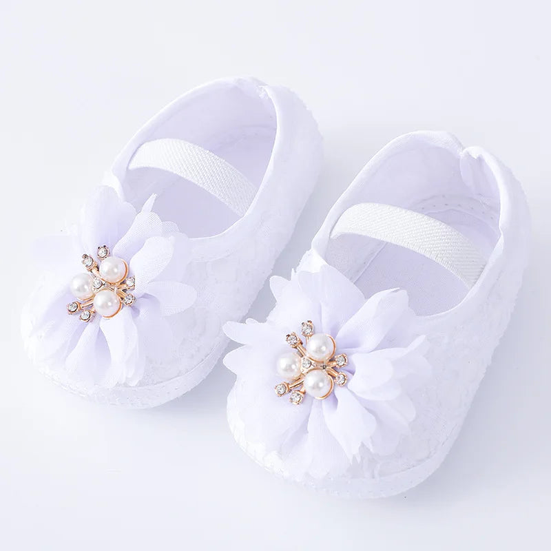 Soft Baby Mary Jane Flats with Large Bow Detail and Elastic Strap for Secure Fit